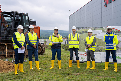 Groundbreaking Symrise 2. construction phase logistic center Holzminden