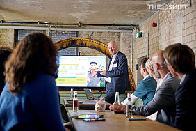 Dirk Neudorf, Senior Global Marketing Manager at Symrise, presents at THE SHIFT