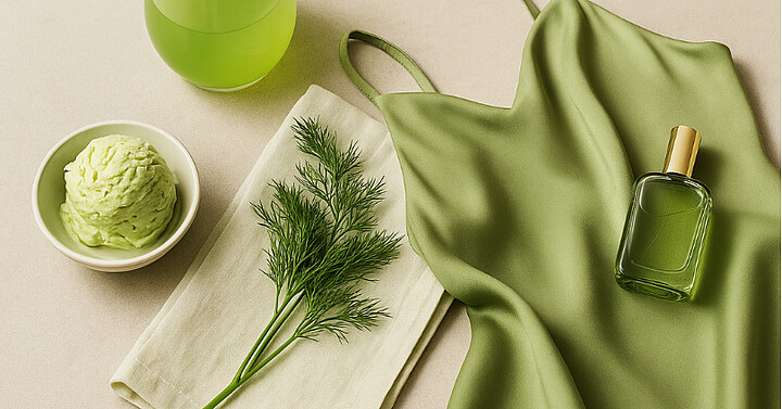 Pistachio and dill colored items