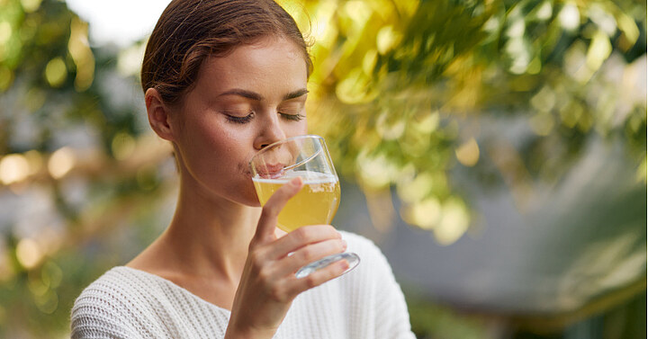 Woman drinking water