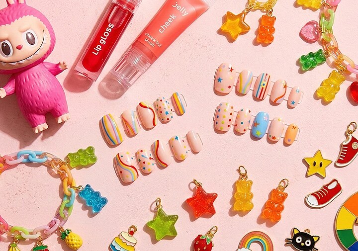 Spielzeug, Kosmetik und Süßigkeiten