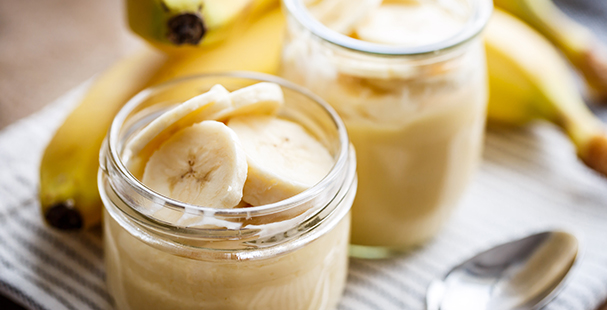 Banana puree for wet applications