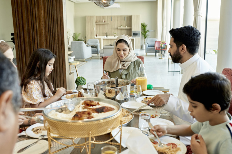 Family at dinner