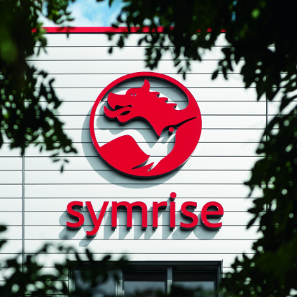 Symrise logo on building