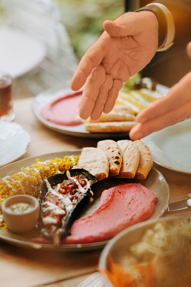 Teller mit Essen