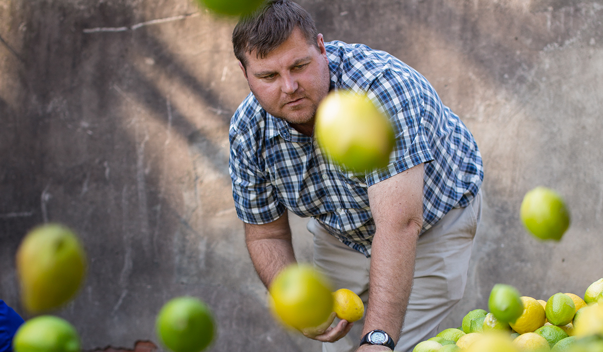 Foto von Gysbert Potgieter, Technischer Leiter des Fruchtverarbeiters Nkwaleni Processors