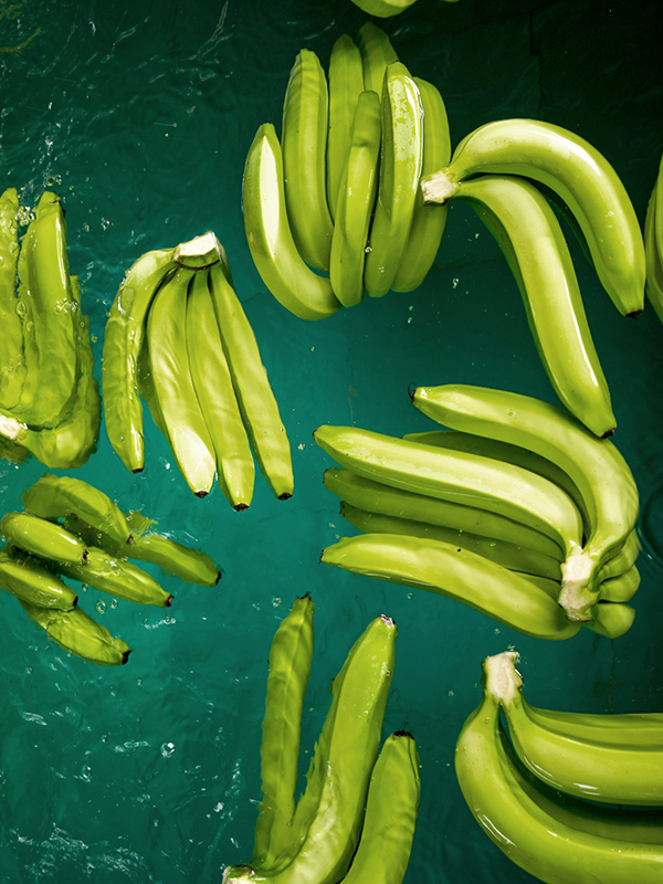 bananas in water bath