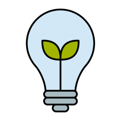 Prioritize satiety and incorporate novel ingredients & technologies Lightbulb with plant inside
